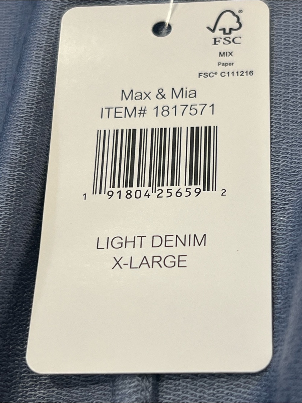 Max & Mia Light Muted Blue Open-Front Draped Cardigan Ribbed Pockets Size XL - Picture 7 of 8